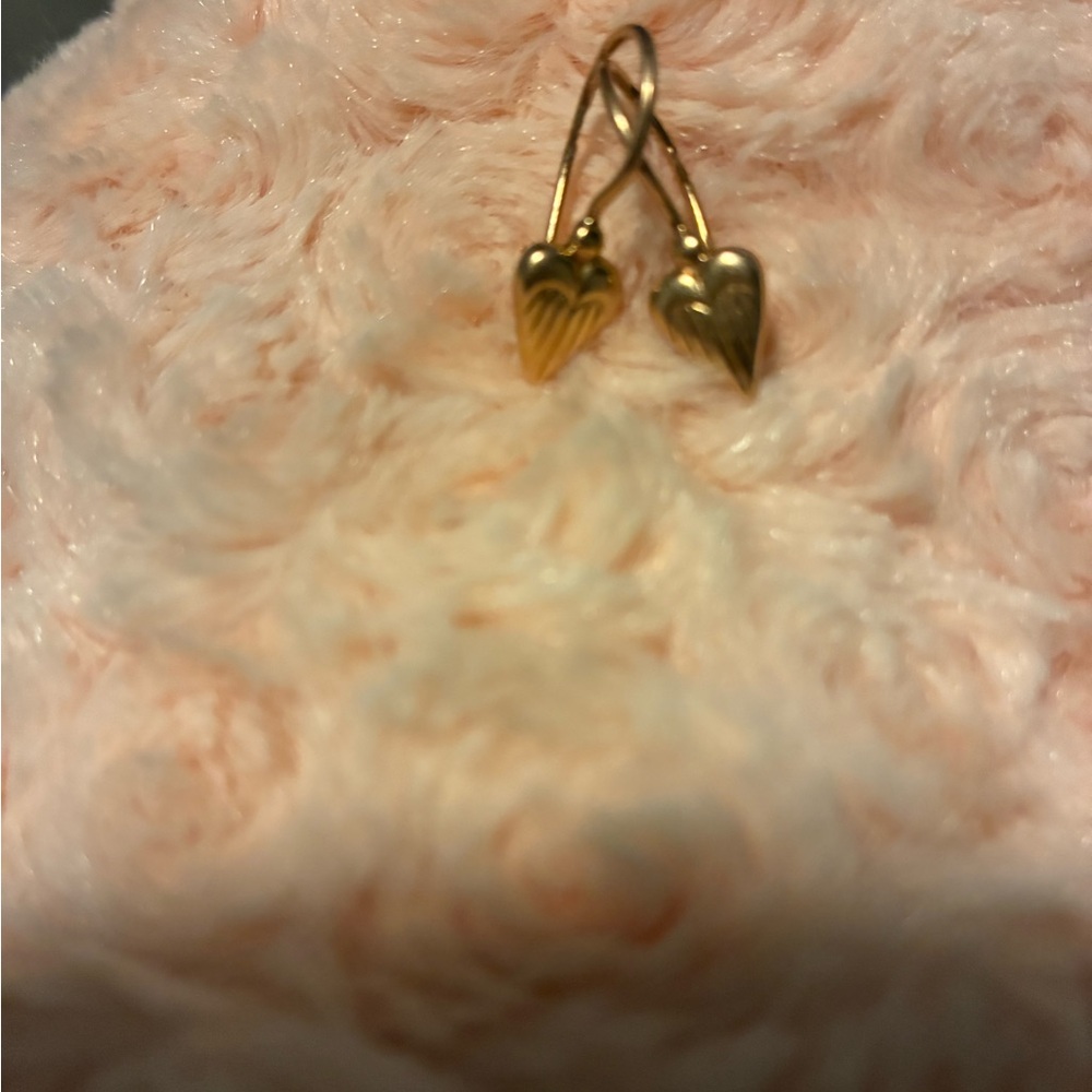 Gold Heart Shaped Earrings